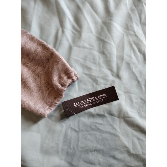 Zac & Rachel Petite‎ Women's Gray Long Sleeve Quarter Zip Knit Top Size S - Picture 3 of 4